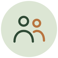 Two people icon – patient partnership